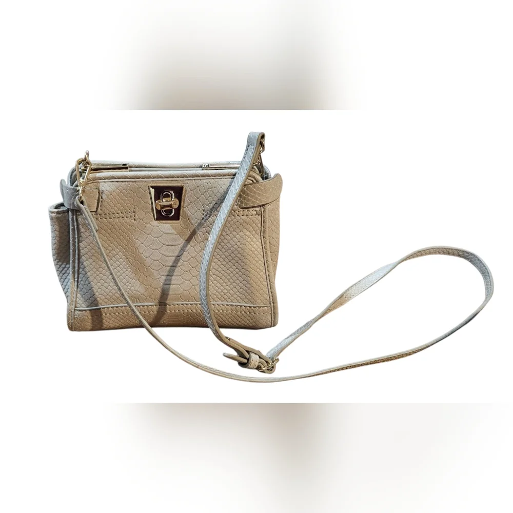 Zara Basic Collection Pre-loved Mini Snakeskin Embossed Bag In Gray - Picture 2 of 11